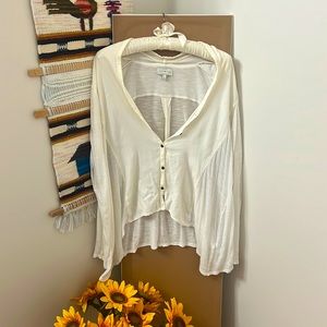 Lucky Brand Soft White Button Long Sleeve